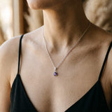 Faceted Iolite Sterling Silver Pendant