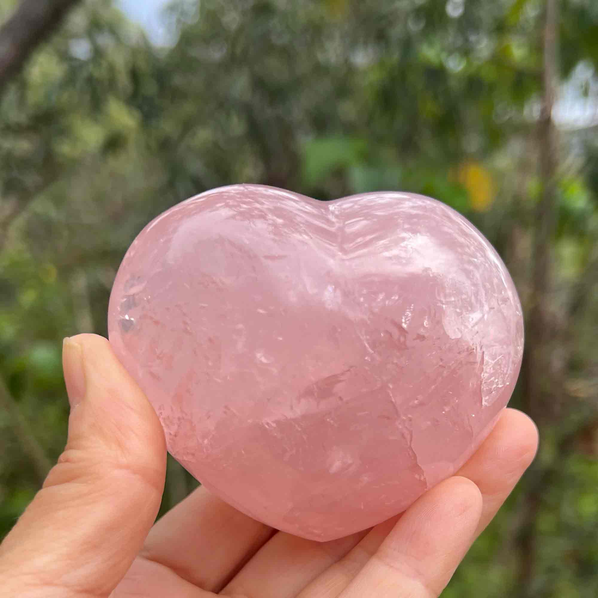 Rose Quartz Large Heart