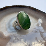 Jade Sterling Silver Statement Ring