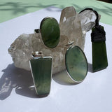 Jade Sterling Silver Statement Ring