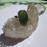 Jade Sterling Silver Statement Ring