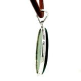 Jade Sterling Silver Oval Pendant