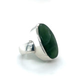 Jade Sterling Silver Statement Ring