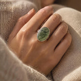 Jade Sterling Silver Statement Ring