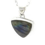 Blue Flash Labradorite Sterling Silver Pendant