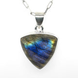 Blue Flash Labradorite Sterling Silver Pendant