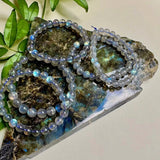 Labradorite Round Bead Bracelet