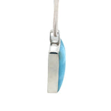 Larimar Square Silver Necklace