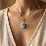 Larimar Rectangular Necklace