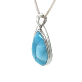 Larimar Teardrop Silver Pendant