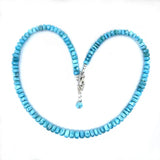 Larimar Faceted Rondelle Bead Necklace