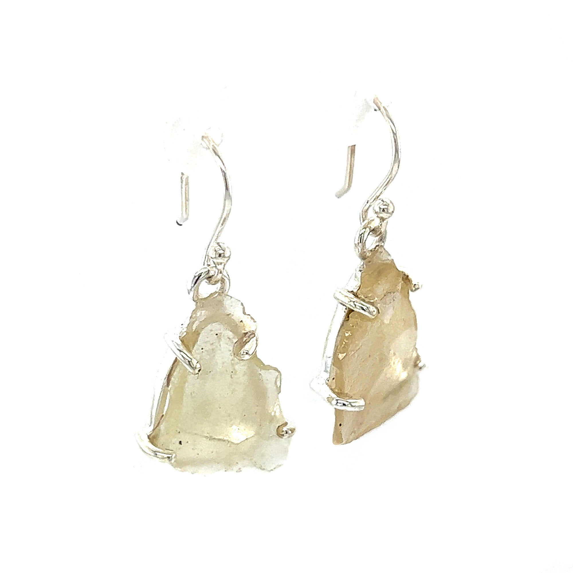 Libyan Desert Glass Claw Earrings