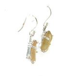 Libyan Gold Tektite Drop Earrings