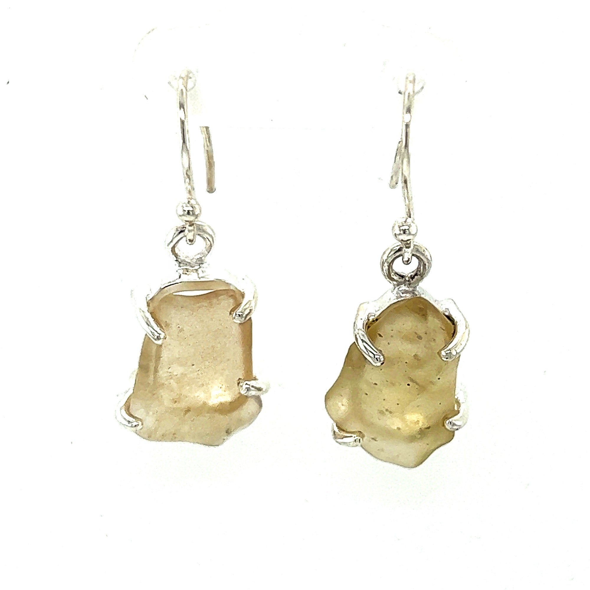 Libyan Gold Tektite Drop Earrings