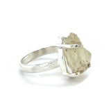 Raw Libyan Desert Glass Ring