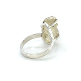 Raw Libyan Desert Glass Ring