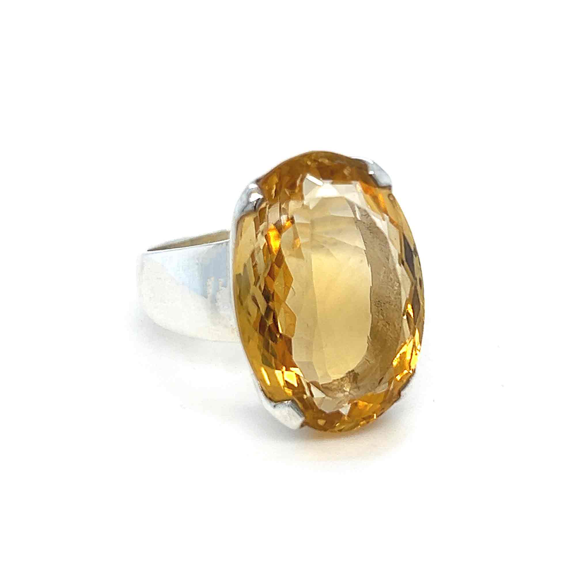 Citrine Faceted Ring