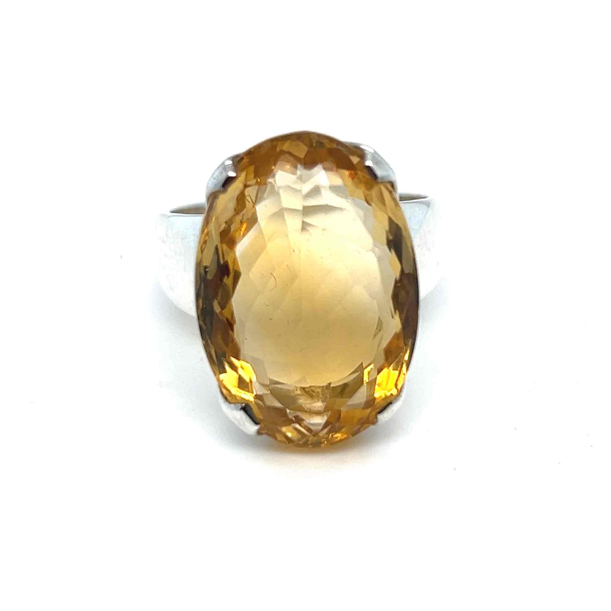 Citrine Faceted Ring