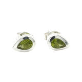 Peridot Faceted Stud Earrings