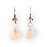 Raw Rose Quartz Earrings