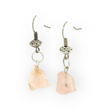 Raw Rose Quartz Earrings