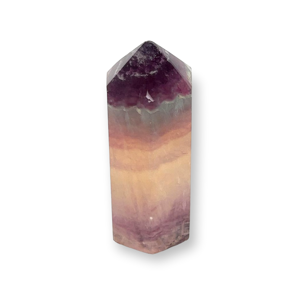 Polished Rainbow Fluorite Obelisk