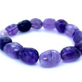 Amethyst Faceted Chunky Bead Bracelet