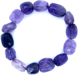 Amethyst Faceted Chunky Bead Bracelet