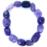 Amethyst Faceted Chunky Bead Bracelet