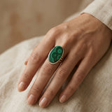 Sterling Silver Malachite Ring
