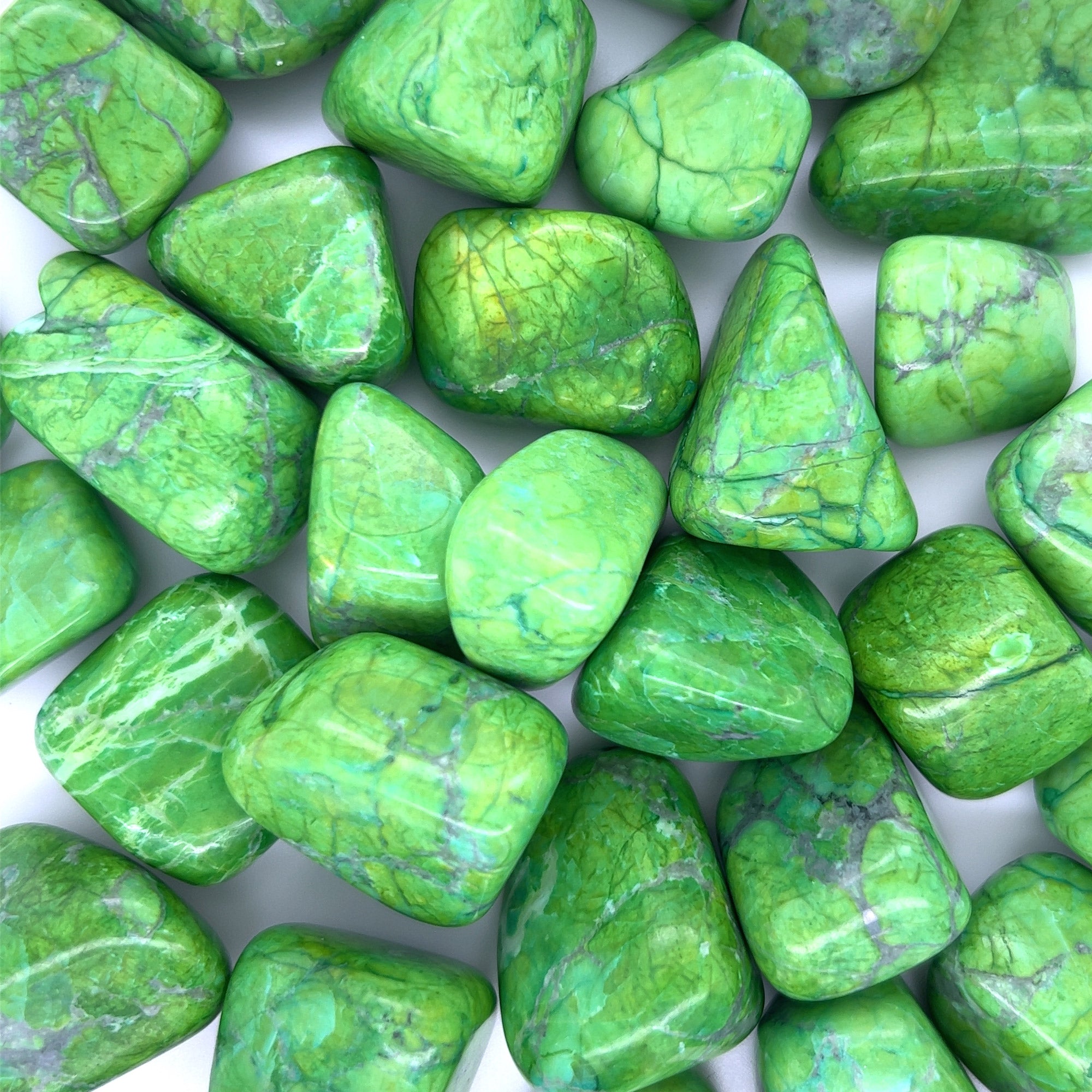 Green Howlite Tumbled Stone