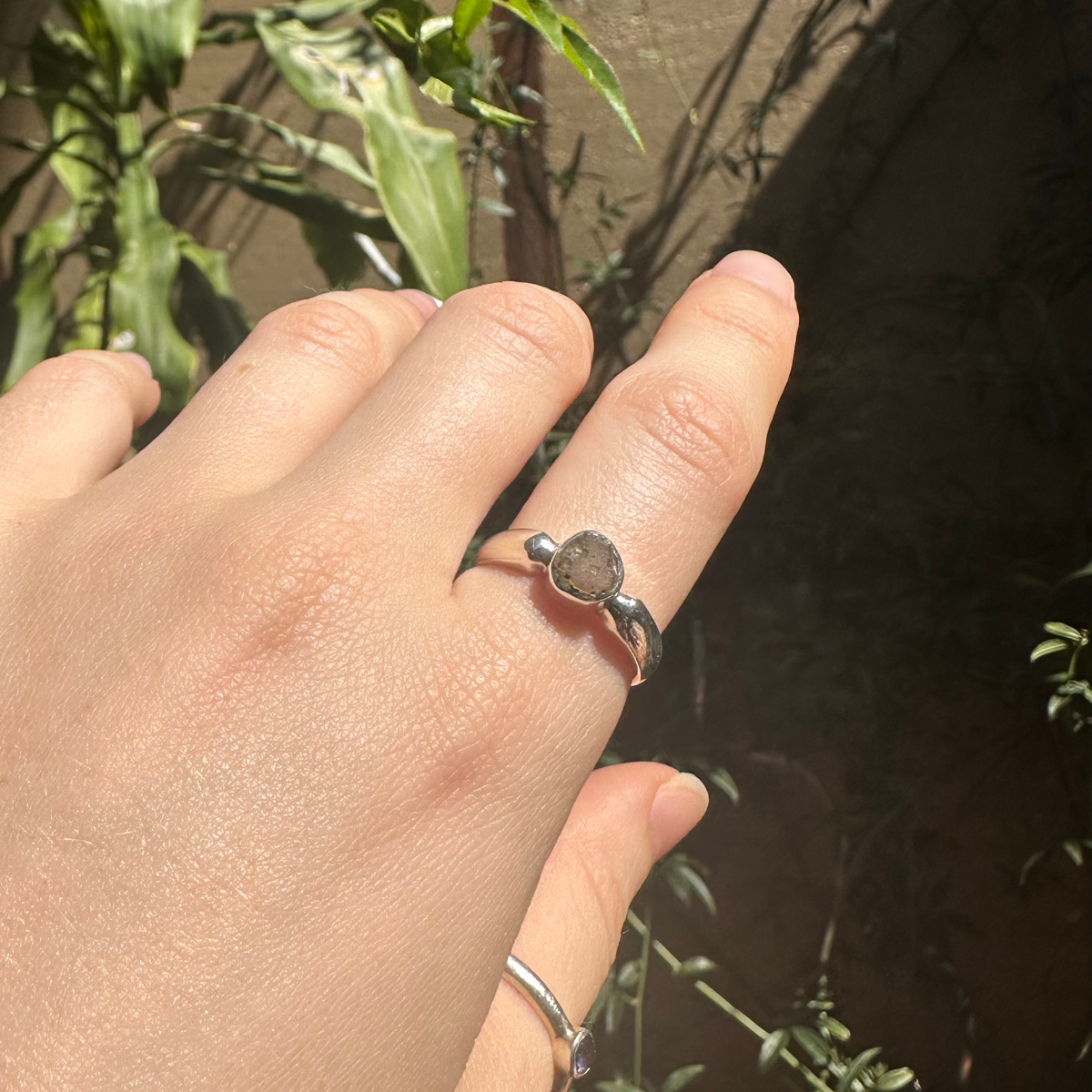 Sterling Silver Moldavite Ring