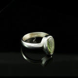 Moldavite Polished Ring