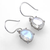 Moonstone Filigree Sterling Silver Drop Earrings