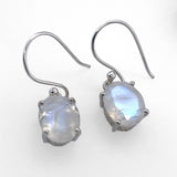 Moonstone Filigree Sterling Silver Drop Earrings