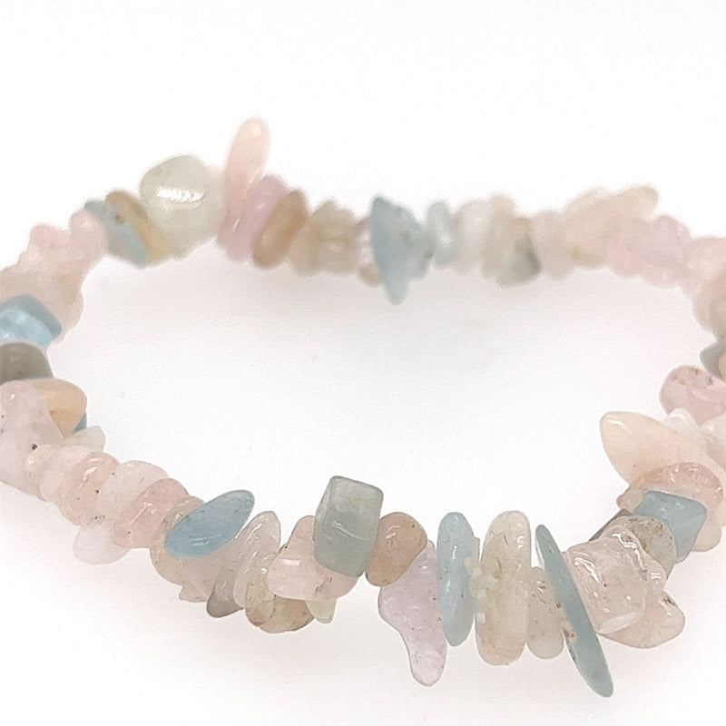 Morganite Aquamarine Chip Bracelet