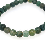Moss Agate Bead Bracelet