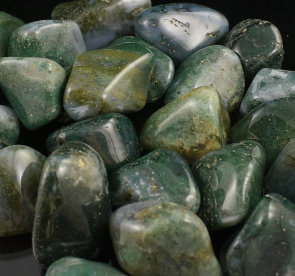 Moss Agate Tumbled Stones