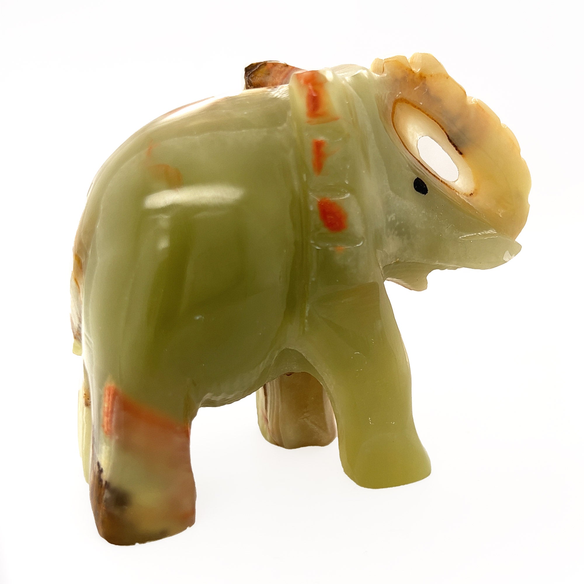 Green Banded Calcite Elephant