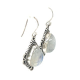 Moonstone Filigree Drop Earrings