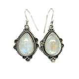 Moonstone Filigree Drop Earrings