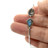 Labradorite Sterling Silver Open Bangle