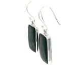 Polished Square Bloodstone Earrings