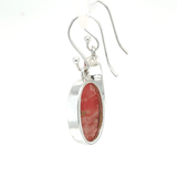 Oval Polished Rhodochrosite Earrings