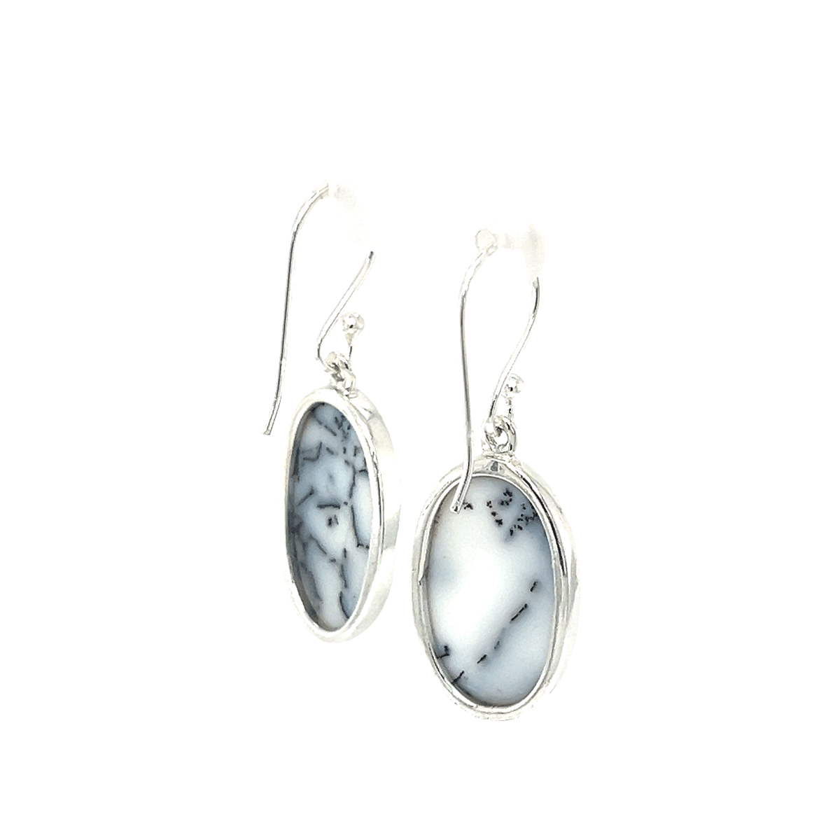 Dendritic Agate Drop Earrings