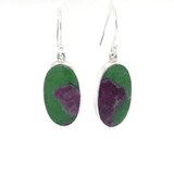 Oval Ruby Zoisite Earrings