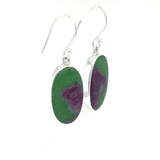 Oval Ruby Zoisite Earrings