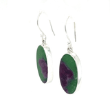 Oval Ruby Zoisite Earrings