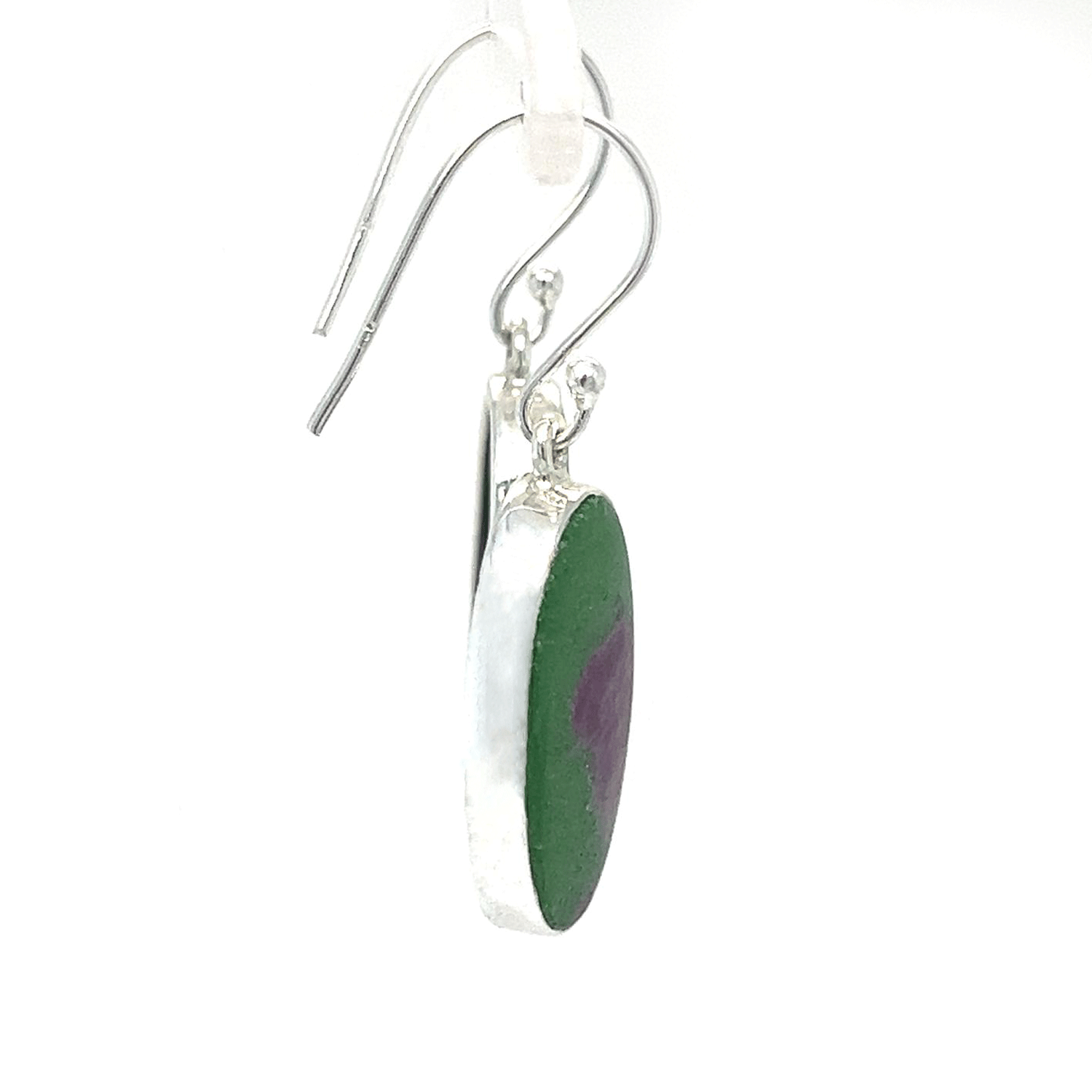 Oval Ruby Zoisite Earrings