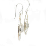 Rainbow Moonstone Silver Earrings